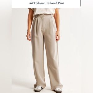Abercrombie Sloan trouser pant in dark tan/ taupe Petite SMALL NWT